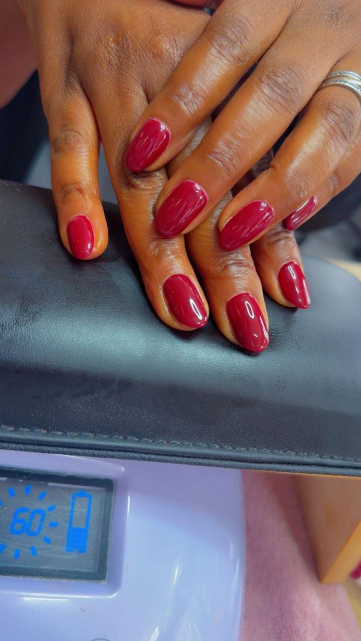 Gel nail design at Indulge nail salon in Fourways
