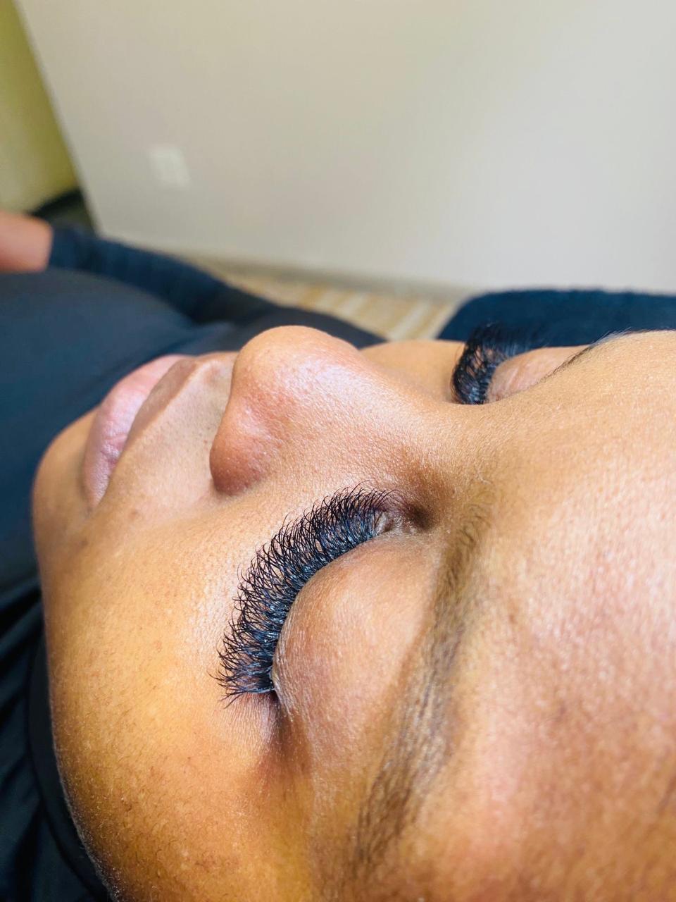 Volume lash extensions at Indulge Fourways